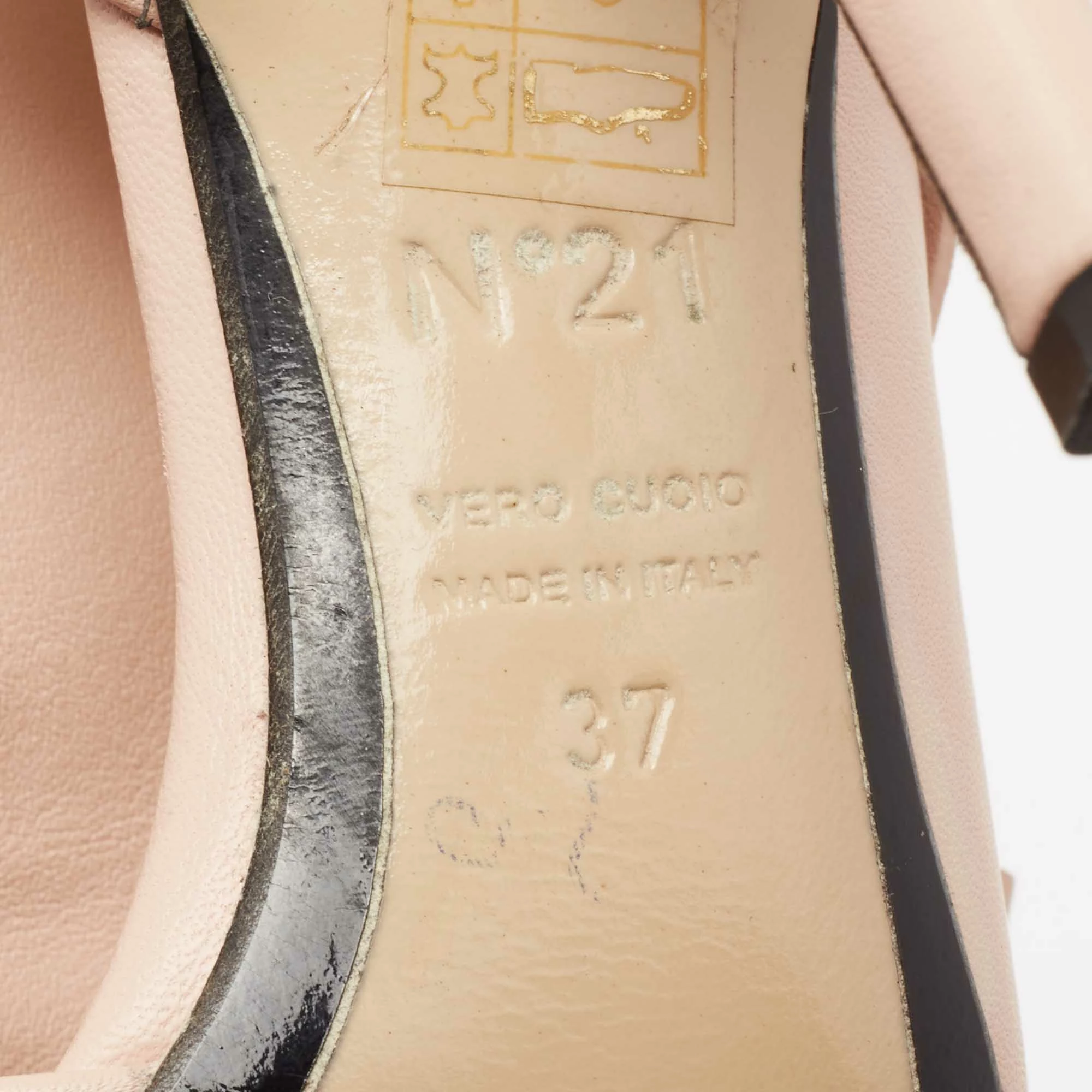 N21 N° 21 Beige Leather Abstract Bow Pointed Toe Pumps Size 37 Women N21 N° 21 Beige Leather Abstract Bow Pointed Toe Pumps Size 37 Women -N21shop luxury women n21 used shoes p654126 009