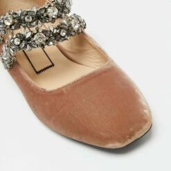 N21 Nº21 Brown Velvet Crystal Embellished Ballet Flats Size 39.5 Women 8 N21 Nº21 Brown Velvet Crystal Embellished Ballet Flats Size 39.5 Women -N21shop luxury women n21 used shoes p654143 005