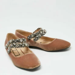 N21 Nº21 Brown Velvet Crystal Embellished Ballet Flats Size 39.5 Women 5 N21 Nº21 Brown Velvet Crystal Embellished Ballet Flats Size 39.5 Women -N21shop luxury women n21 used shoes p654143 007