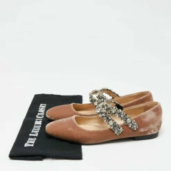 N21 Nº21 Brown Velvet Crystal Embellished Ballet Flats Size 39.5 Women 10 N21 Nº21 Brown Velvet Crystal Embellished Ballet Flats Size 39.5 Women -N21shop luxury women n21 used shoes p654143 010