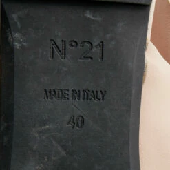 N21 Nº21 Beige Leather Knot Flats Size 40 Women -N21shop luxury women n21 used shoes p654786 002