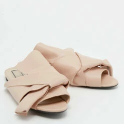 N21 Nº21 Beige Leather Knot Flats Size 40 Women -N21shop luxury women n21 used shoes p654786 006