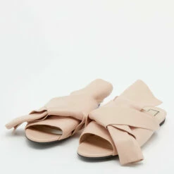 N21 Nº21 Beige Leather Knot Flats Size 40 Women -N21shop luxury women n21 used shoes p654786 007