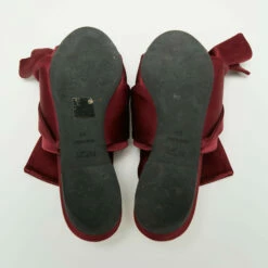 N21 Nº21 Burgundy Satin Knot Flat Mules Size 39 Women Flats 7 N21 Nº21 Burgundy Satin Knot Flat Mules Size 39 Women Flats -N21shop luxury women n21 used shoes p659532 004