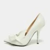 N21 Nº21 White Leather Knot Pointed Toe Pumps Size 38 Women 1 N21 Nº21 White Leather Knot Pointed Toe Pumps Size 38 Women -N21shop luxury women n21 used shoes p666423 001