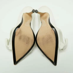 N21 Nº21 White Leather Knot Pointed Toe Pumps Size 38 Women 7 N21 Nº21 White Leather Knot Pointed Toe Pumps Size 38 Women -N21shop luxury women n21 used shoes p666423 004