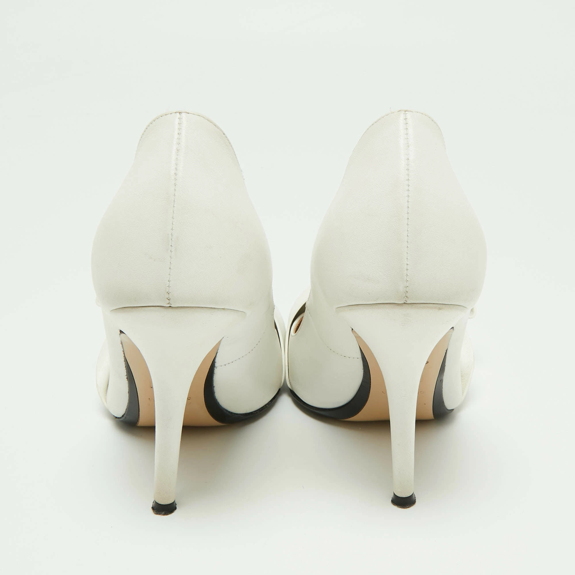 N21 Nº21 White Leather Knot Pointed Toe Pumps Size 38 Women N21 Nº21 White Leather Knot Pointed Toe Pumps Size 38 Women -N21shop luxury women n21 used shoes p666423 007