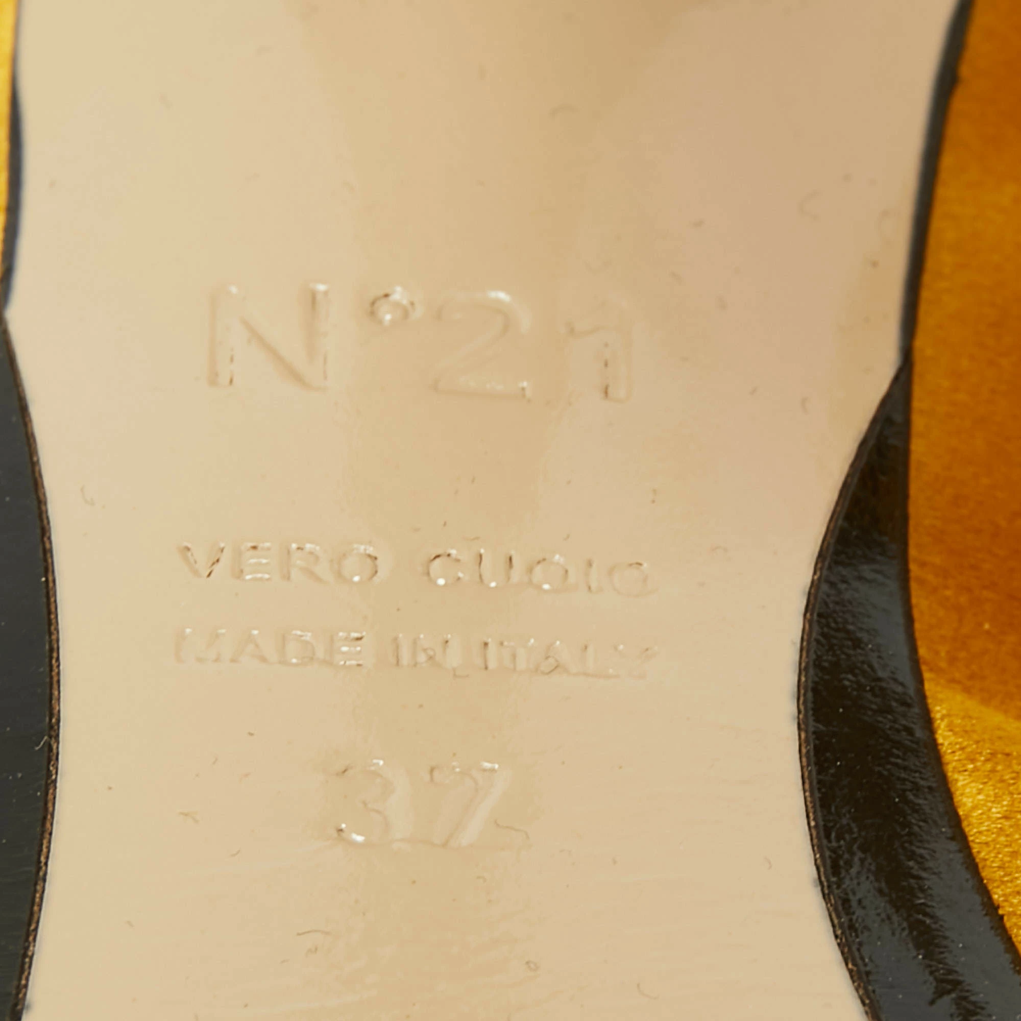 N21 N°21 Mustard Pleated Satin Ronny Mules Size 37 Women Sandals N21 N°21 Mustard Pleated Satin Ronny Mules Size 37 Women Sandals -N21shop luxury women n21 used shoes p670415 004