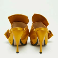 N21 N°21 Mustard Pleated Satin Ronny Mules Size 37 Women Sandals 6 N21 N°21 Mustard Pleated Satin Ronny Mules Size 37 Women Sandals -N21shop luxury women n21 used shoes p670415 008
