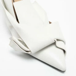 N21 Nº21 White Leather Knot Pointed Toe Pumps Size 39 Women 8 N21 Nº21 White Leather Knot Pointed Toe Pumps Size 39 Women -N21shop luxury women n21 used shoes p670629 005