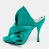 N21 Nº21 Emerald Green Satin Raso Knot Mules Size 39 Women Sandals 2 N21 Nº21 Emerald Green Satin Raso Knot Mules Size 39 Women Sandals -N21shop luxury women n21 used shoes p671133 003