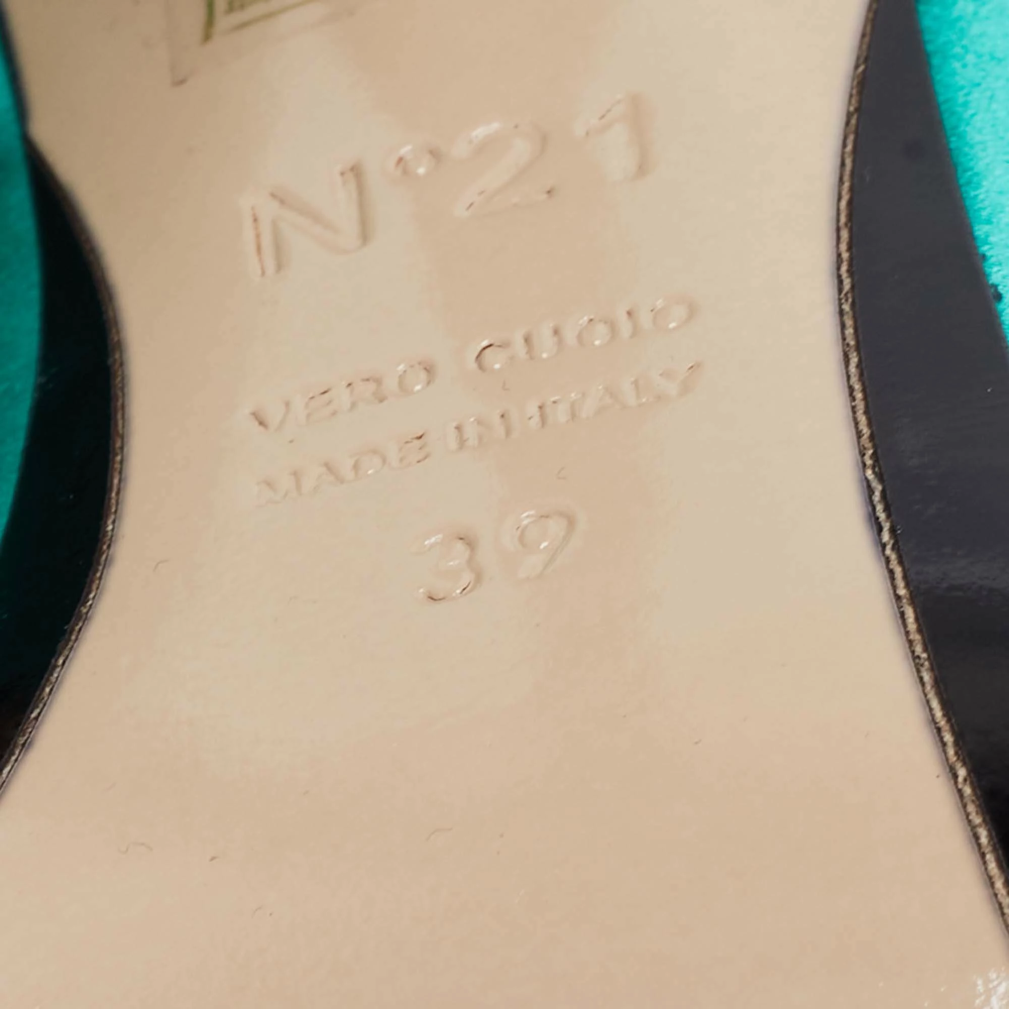 N21 Nº21 Emerald Green Satin Raso Knot Mules Size 39 Women Sandals 10 N21 Nº21 Emerald Green Satin Raso Knot Mules Size 39 Women Sandals - Image 8