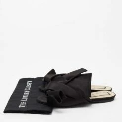 N21 Nº21 Black Satin Knot Flat Mules Size 38.5 Women Flats 10 N21 Nº21 Black Satin Knot Flat Mules Size 38.5 Women Flats -N21shop luxury women n21 used shoes p677010 001