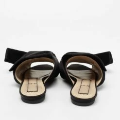 N21 Nº21 Black Satin Knot Flat Mules Size 38.5 Women Flats 6 N21 Nº21 Black Satin Knot Flat Mules Size 38.5 Women Flats -N21shop luxury women n21 used shoes p677010 006