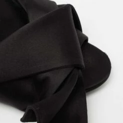 N21 Nº21 Black Satin Knot Flat Mules Size 38.5 Women Flats 8 N21 Nº21 Black Satin Knot Flat Mules Size 38.5 Women Flats -N21shop luxury women n21 used shoes p677010 008