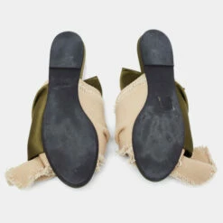 N21 Nº21 Olive Green/Beige Satin And Jute Knot Flat Mules Size 38 Women Flats 7 N21 Nº21 Olive Green/Beige Satin And Jute Knot Flat Mules Size 38 Women Flats -N21shop luxury women n21 used shoes p677013 001
