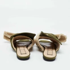 N21 Nº21 Olive Green/Beige Satin And Jute Knot Flat Mules Size 38 Women Flats 6 N21 Nº21 Olive Green/Beige Satin And Jute Knot Flat Mules Size 38 Women Flats -N21shop luxury women n21 used shoes p677013 003