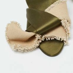 N21 Nº21 Olive Green/Beige Satin And Jute Knot Flat Mules Size 38 Women Flats 8 N21 Nº21 Olive Green/Beige Satin And Jute Knot Flat Mules Size 38 Women Flats -N21shop luxury women n21 used shoes p677013 004