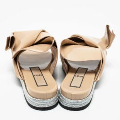 N21 N°21 Beige Patent Leather Knotted Flat Slides Size 38 Women Sandals 6 N21 N°21 Beige Patent Leather Knotted Flat Slides Size 38 Women Sandals -N21shop luxury women n21 used shoes p678411 003