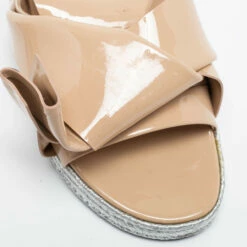 N21 N°21 Beige Patent Leather Knotted Flat Slides Size 38 Women Sandals 8 N21 N°21 Beige Patent Leather Knotted Flat Slides Size 38 Women Sandals -N21shop luxury women n21 used shoes p678411 004