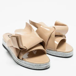 N21 N°21 Beige Patent Leather Knotted Flat Slides Size 38 Women Sandals 5 N21 N°21 Beige Patent Leather Knotted Flat Slides Size 38 Women Sandals -N21shop luxury women n21 used shoes p678411 005