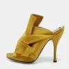 N21 N°21 Yellow Satin Ronny Pleated Slide Sandals Size 38 Women 1 N21 N°21 Yellow Satin Ronny Pleated Slide Sandals Size 38 Women -N21shop luxury women n21 used shoes p681216 003