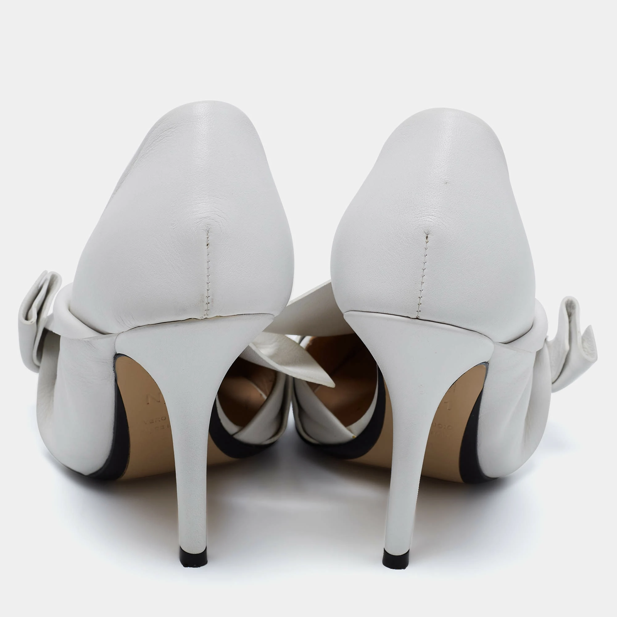 N21 N°21 White Leather Tundra Knotted Pointed-Toe D'orsay Pumps Size 36 Women N21 N°21 White Leather Tundra Knotted Pointed-Toe D'orsay Pumps Size 36 Women -N21shop luxury women n21 used shoes p685592 008