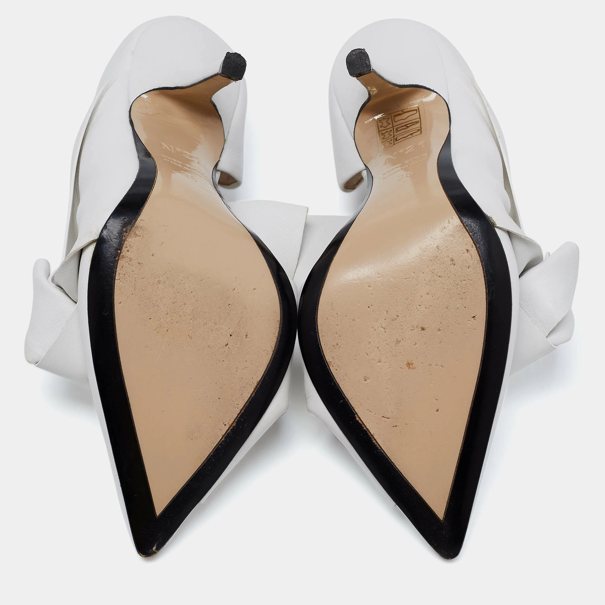 N21 N°21 White Leather Tundra Knotted Pointed-Toe D'orsay Pumps Size 36 Women N21 N°21 White Leather Tundra Knotted Pointed-Toe D'orsay Pumps Size 36 Women -N21shop luxury women n21 used shoes p685592 009