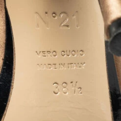 N21 N°21 Light Brown Satin Raso Knot Mules Size 38.5 Women Sandals -N21shop luxury women n21 used shoes p685604 003