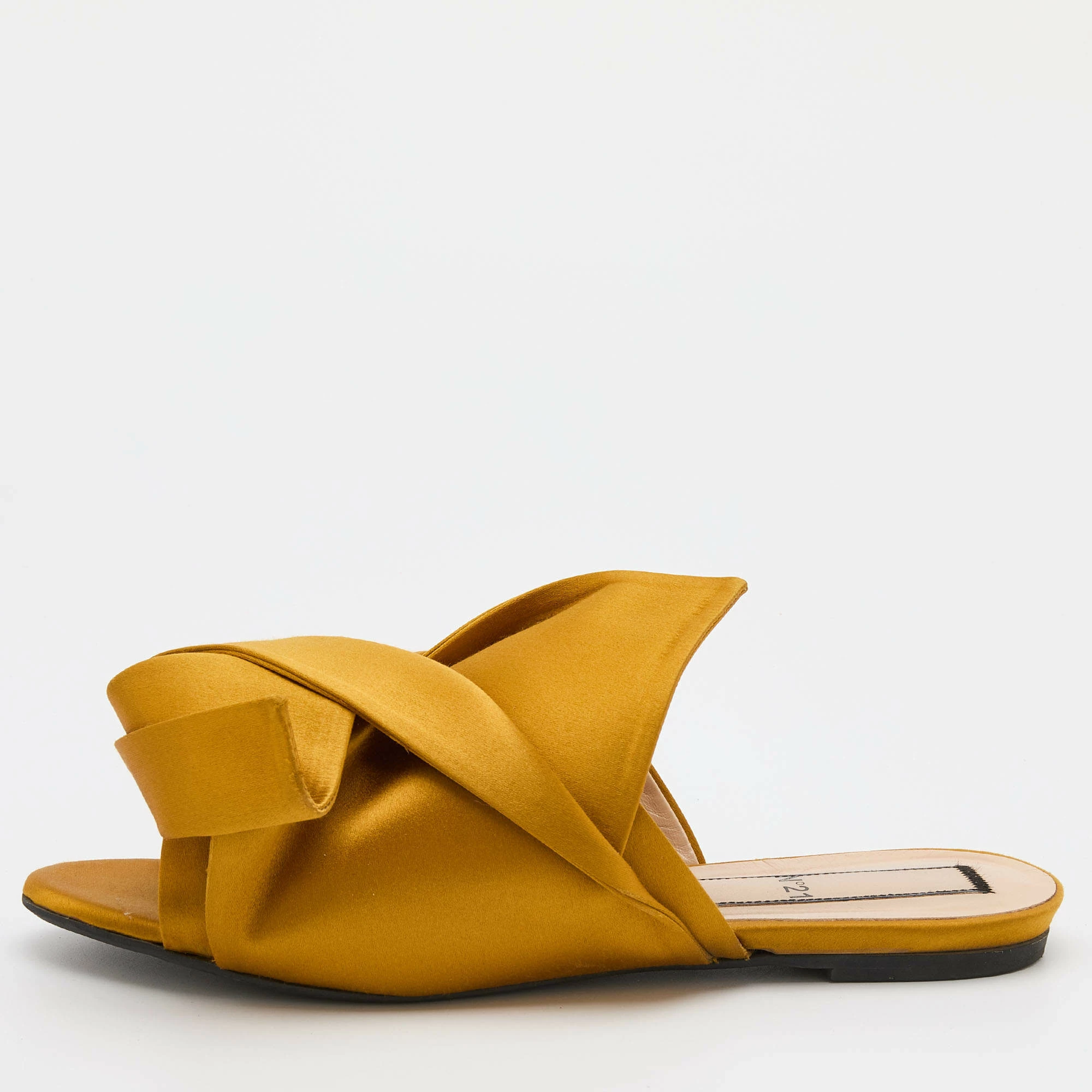 N21 Nº21 Yellow Satin Raso Knot Peep Toe Flat Slide Mules Size 40 Women Sandals N21 Nº21 Yellow Satin Raso Knot Peep Toe Flat Slide Mules Size 40 Women Sandals -N21shop luxury women n21 used shoes p685927 003