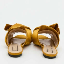 N21 Nº21 Yellow Satin Raso Knot Peep Toe Flat Slide Mules Size 40 Women Sandals 6 N21 Nº21 Yellow Satin Raso Knot Peep Toe Flat Slide Mules Size 40 Women Sandals -N21shop luxury women n21 used shoes p685927 009