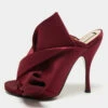 N21 N°21 Burgundy Satin Ronny Pleated Mules Sandals Size 39 Women 1 N21 N°21 Burgundy Satin Ronny Pleated Mules Sandals Size 39 Women -N21shop luxury women n21 used shoes p697974 010