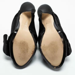 N21 Nº21 Black Satin Raso Knot Mules Size 39 Women Sandals 7 N21 Nº21 Black Satin Raso Knot Mules Size 39 Women Sandals -N21shop luxury women n21 used shoes p701708 002