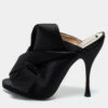 N21 Nº21 Black Satin Raso Knot Mules Size 39 Women Sandals 1 N21 Nº21 Black Satin Raso Knot Mules Size 39 Women Sandals -N21shop luxury women n21 used shoes p701708 004