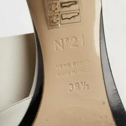 N21 Nº21 White Leather Knot Pointed Toe Kitten Pumps Size 38.5 Women 9 N21 Nº21 White Leather Knot Pointed Toe Kitten Pumps Size 38.5 Women -N21shop luxury women n21 used shoes p707393 009
