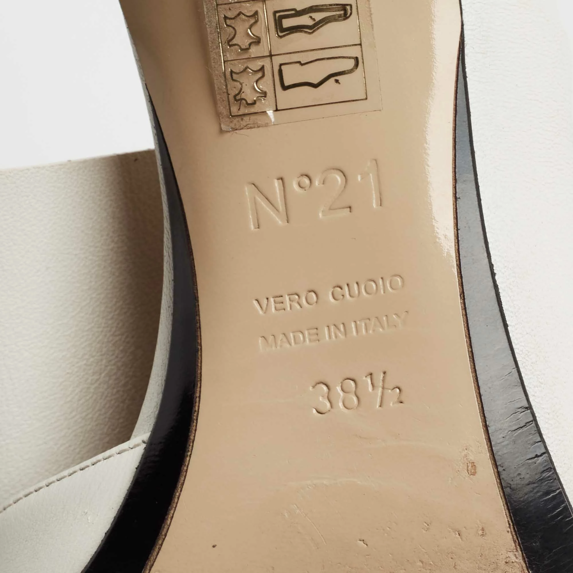 N21 Nº21 White Leather Knot Pointed Toe Kitten Pumps Size 38.5 Women N21 Nº21 White Leather Knot Pointed Toe Kitten Pumps Size 38.5 Women -N21shop luxury women n21 used shoes p707393 009