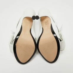 N21 Nº21 White Leather Raso Knot Mules Size 37 Women Sandals -N21shop luxury women n21 used shoes p713235 005