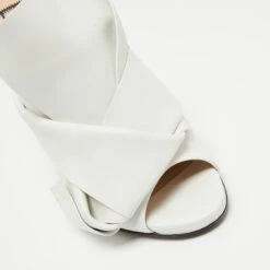 N21 Nº21 White Leather Raso Knot Mules Size 37 Women Sandals -N21shop luxury women n21 used shoes p713235 007