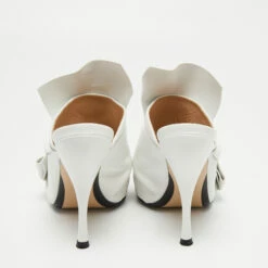 N21 Nº21 White Leather Raso Knot Mules Size 37 Women Sandals -N21shop luxury women n21 used shoes p713235 008