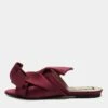 N21 Nº21 Burgundy Satin Knot Flat Mules Size 38 Women Sandals 2 N21 Nº21 Burgundy Satin Knot Flat Mules Size 38 Women Sandals -N21shop luxury women n21 used shoes p713786 003
